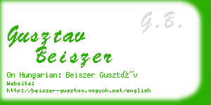 gusztav beiszer business card